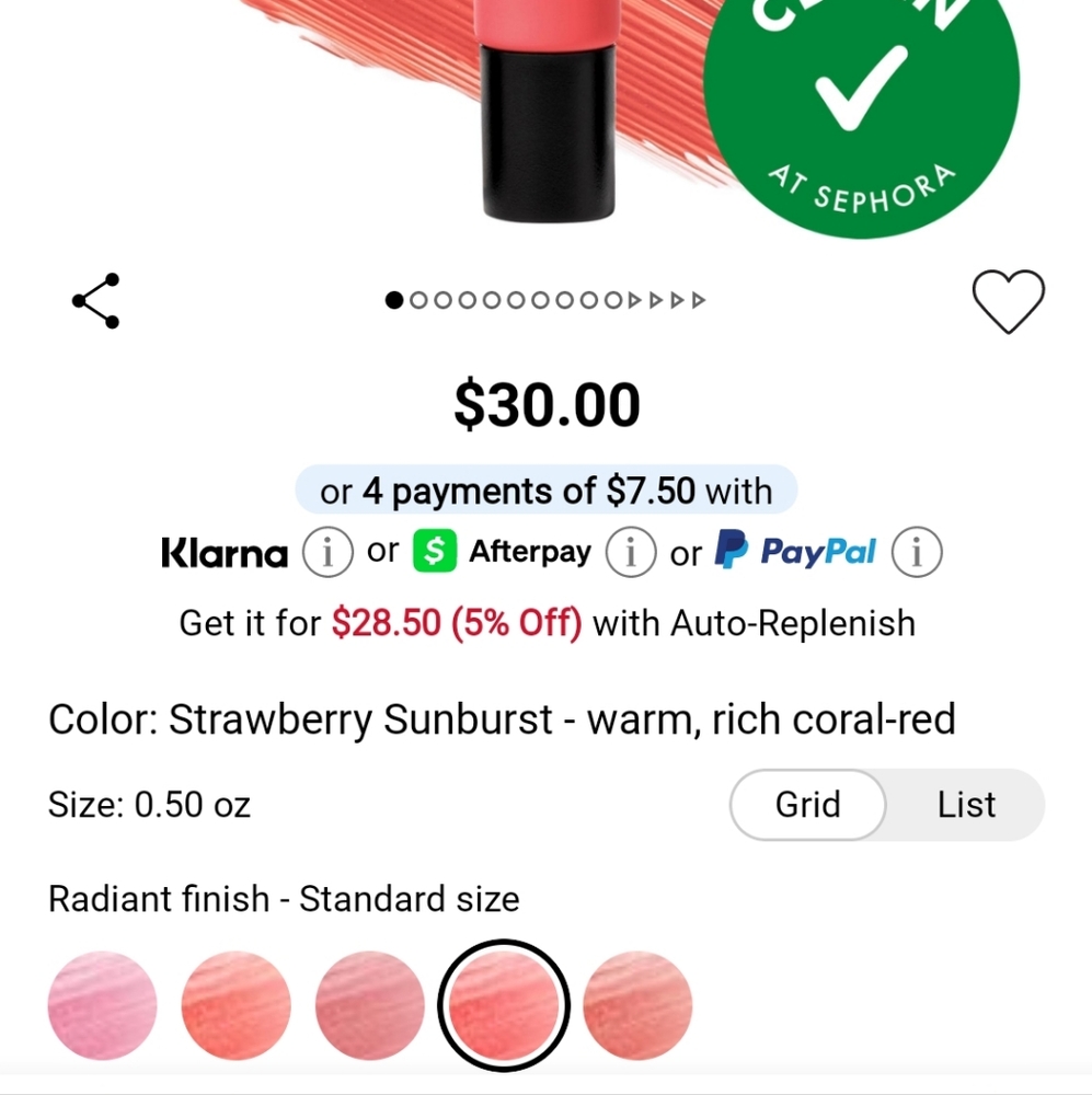 NIB NUDESTIX NUDESCREEN BLUSH TINT STRAWBERRY SUNSET - Picture 3 of 13